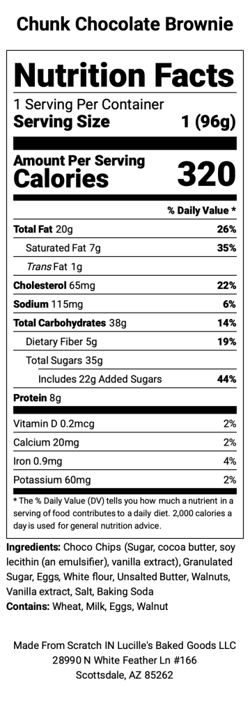 Chunk Chocolate Brownie