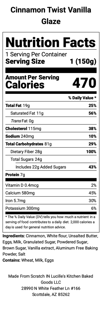 Cinnamon Twist Vanilla Glaze