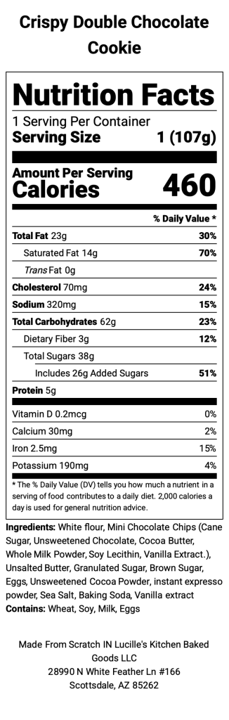 Crispy Double Chocolate Cookie