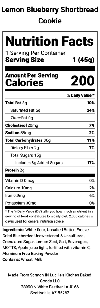 Lemon Blueberry Shortbread
