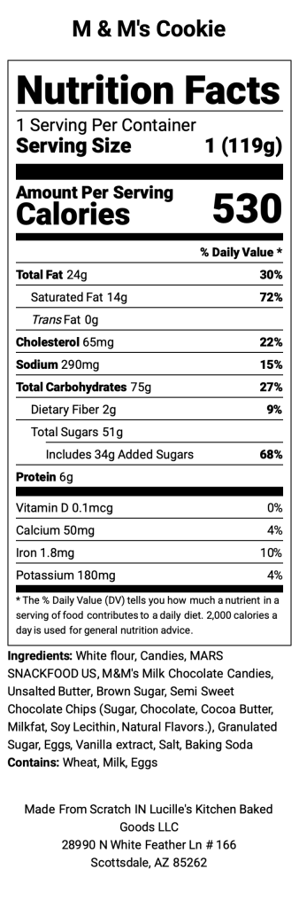 M & M's Cookie