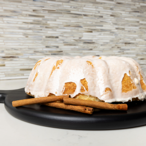 Cinnamon Twist Bundt Cake with Vanilla Glaze