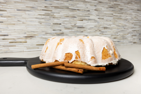 Cinnamon Twist Bundt Cake with Vanilla Glaze
