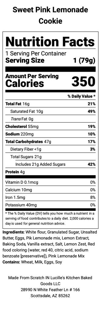 Sweet Pink Lemonade Cookie