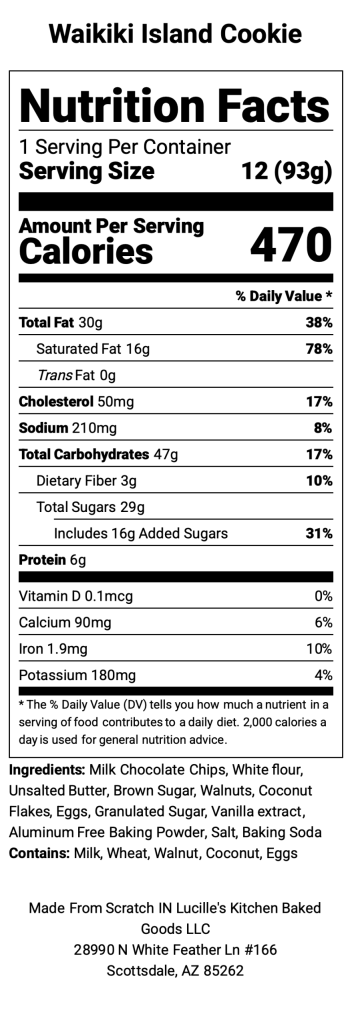 Waikiki Island Cookie